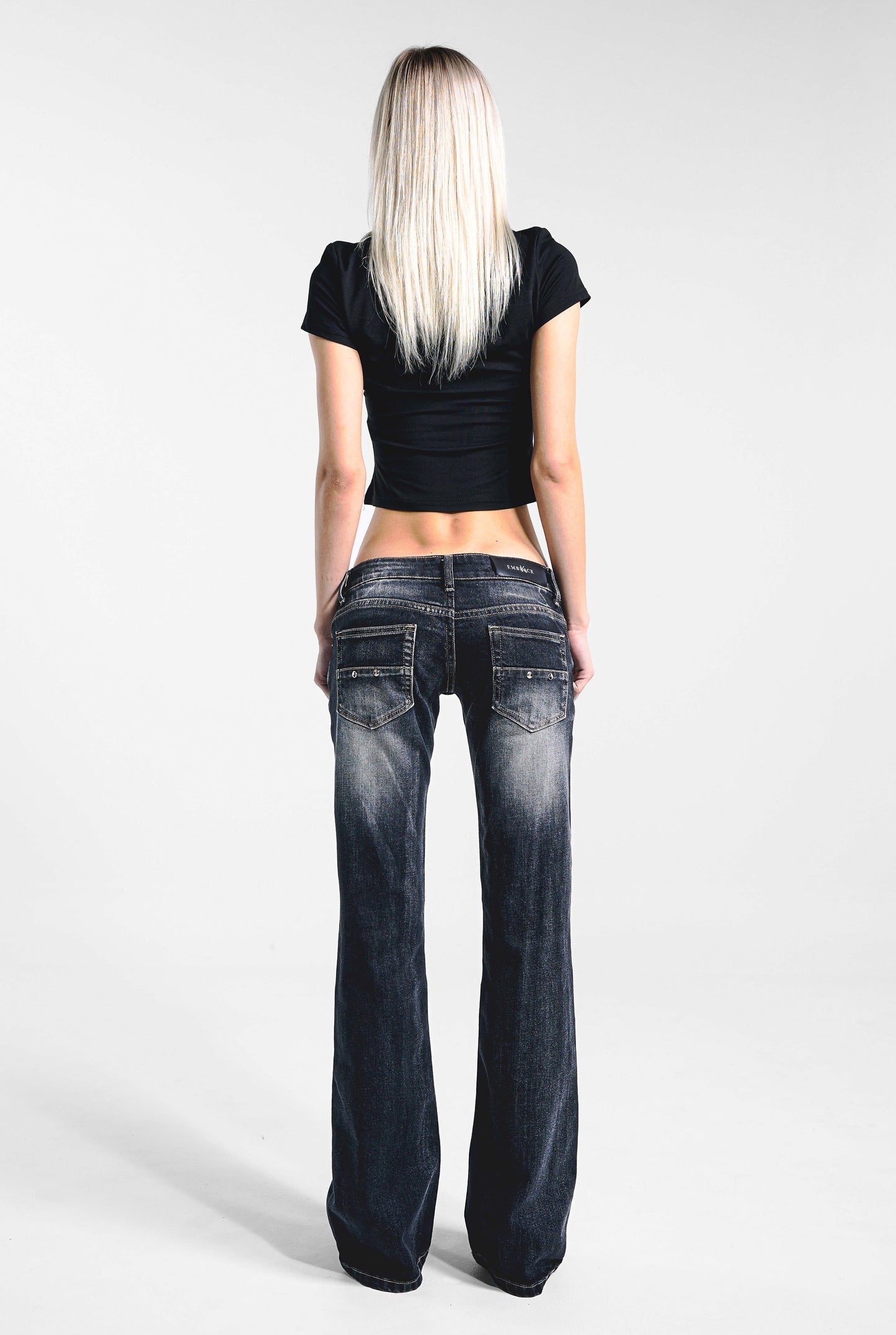 slanke jeans med lav midje