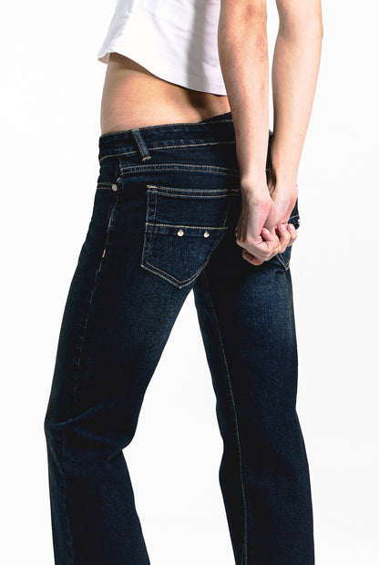 Slim fit jeans med lav midje