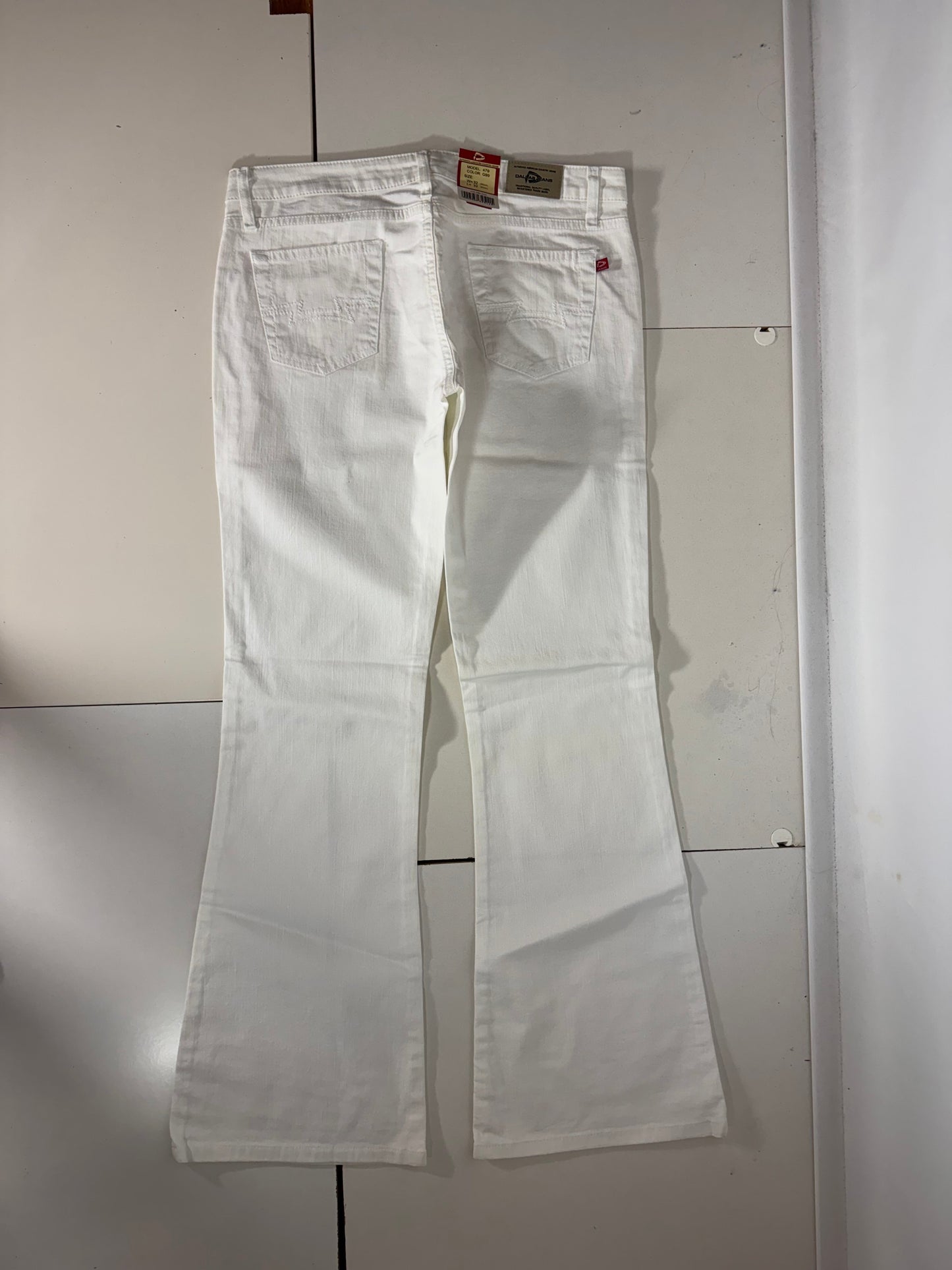 Lågmidjade jeans vit