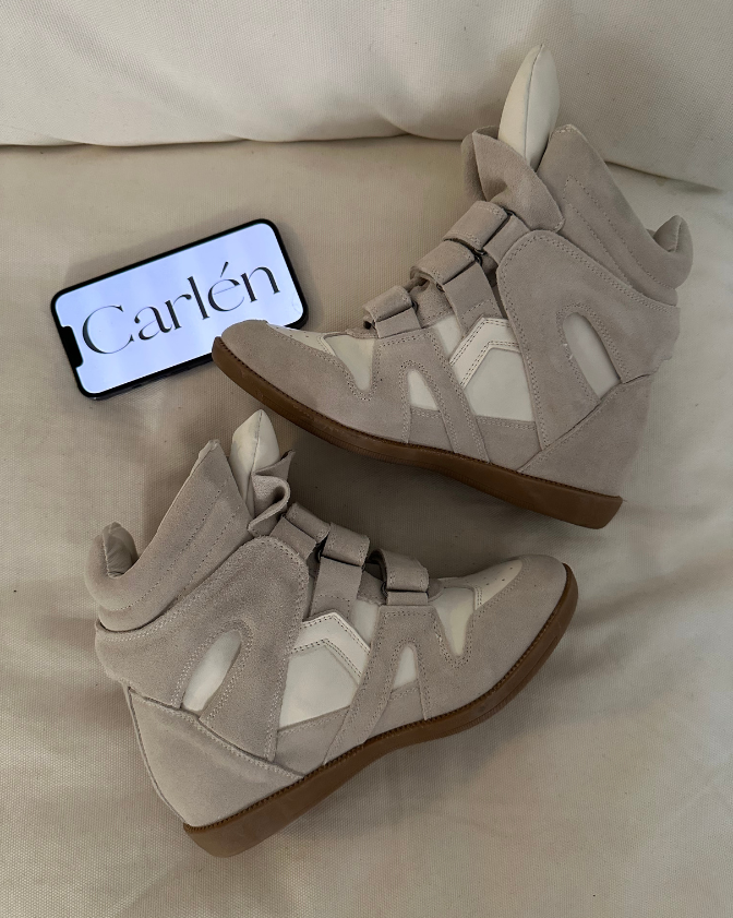 carlen, sneaker leather high heel