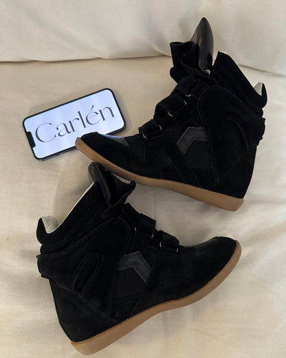 carlen, sneaker leather high heel