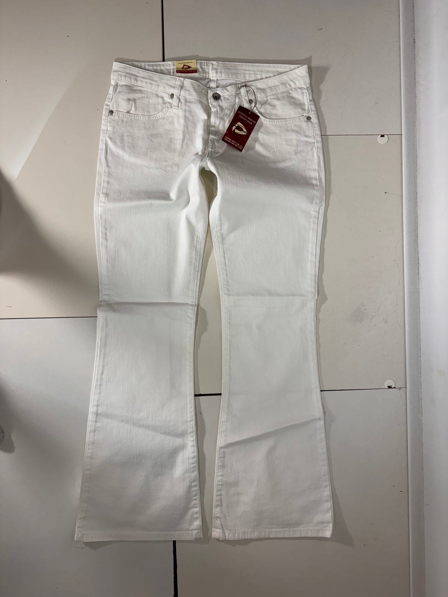 Lågmidjade jeans vit
