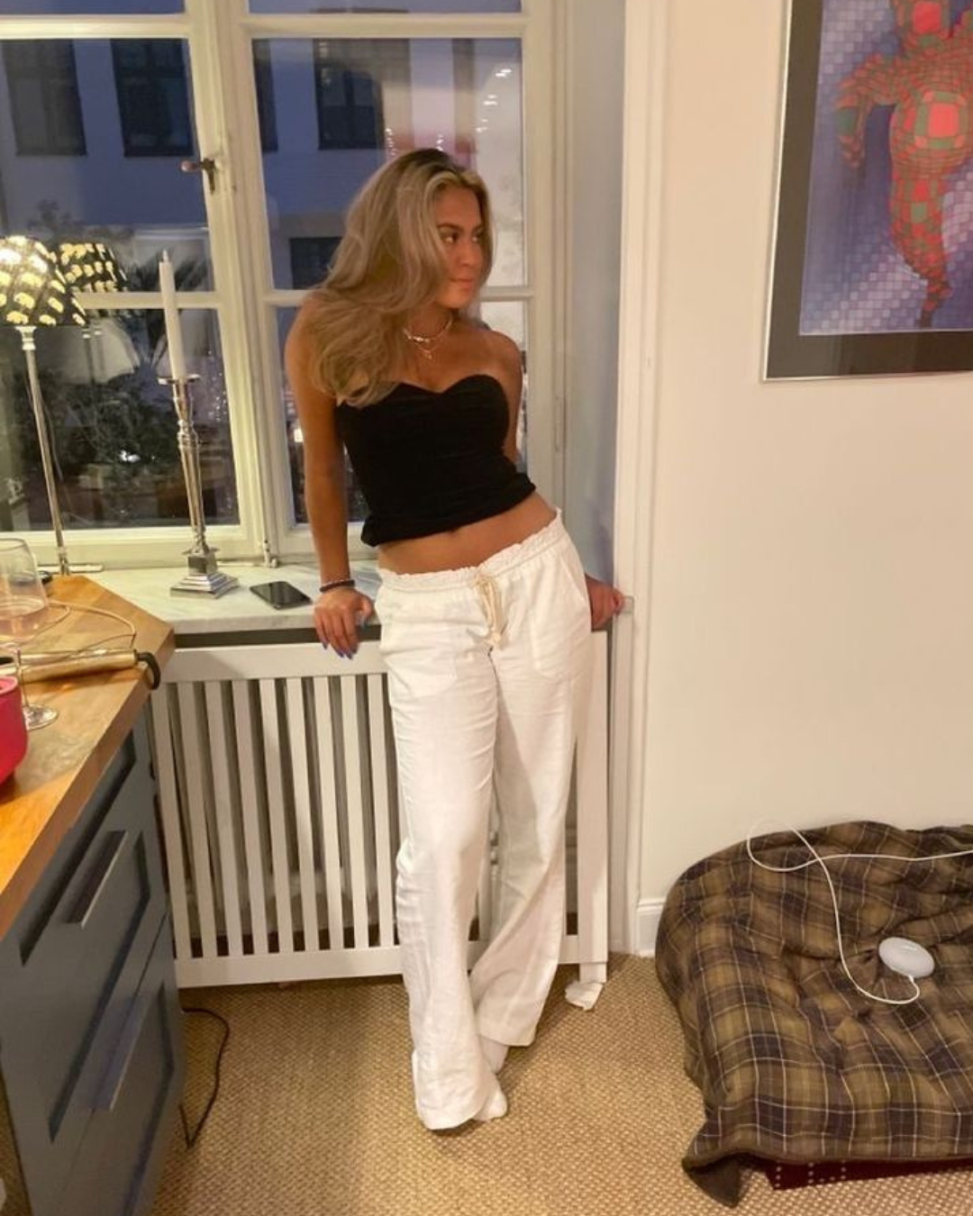 Lågmidjade Linnebyxor