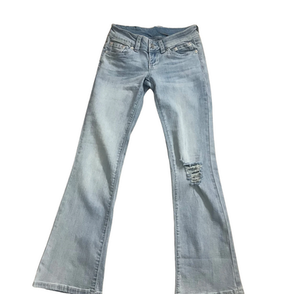 Lyseblå jeans med lav midje - Dame