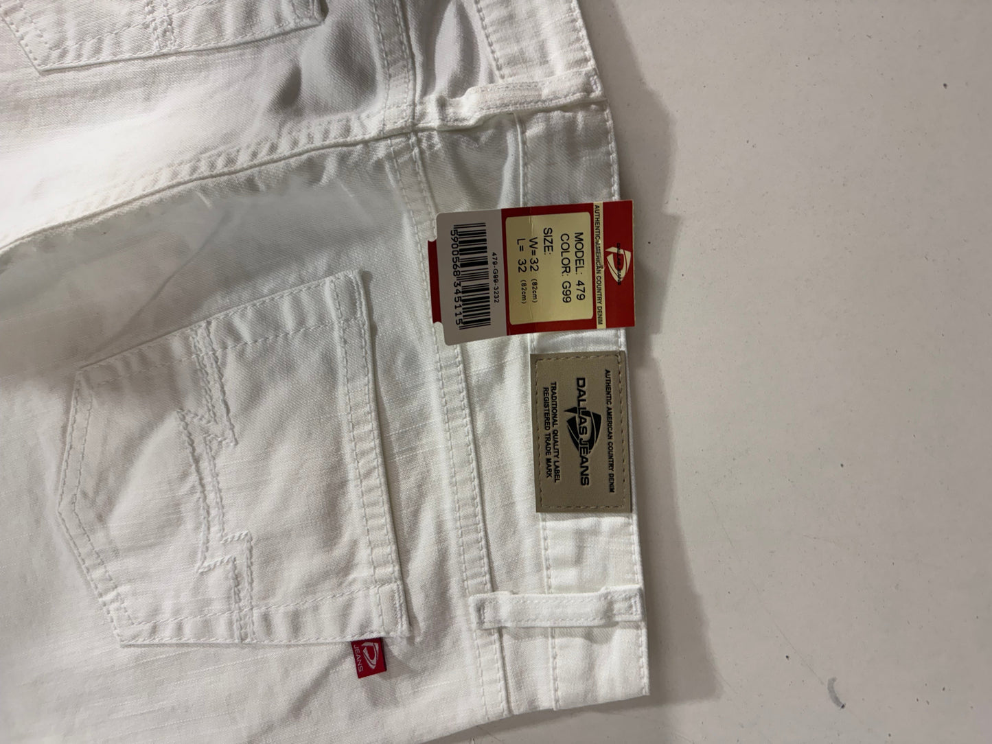 Lågmidjade jeans vit
