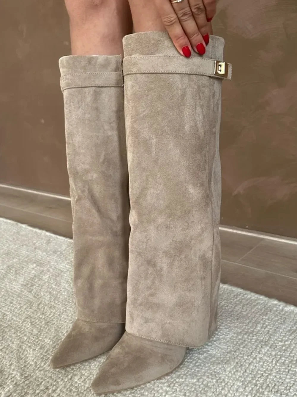 Suede High Boots